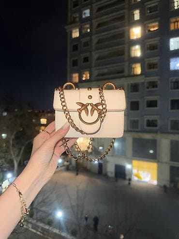 Сумки для инструментов: Zərif mini çiyin/çapraz çanta – krem rəngi - Material: hamar — 2