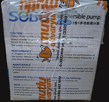 satılan atlar: Yeni Sobo WP-3880 top-filter (şəlalə tipli) satılır. Qutu içindədir — 3