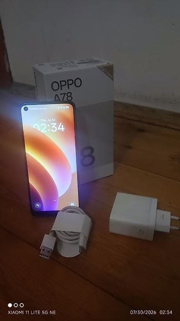 Oppo A78, 256 GB, rəng - Qara, Barmaq izi lalafo.az -da Oppo A78, 256 GB, rəng - Qara, Barmaq izi