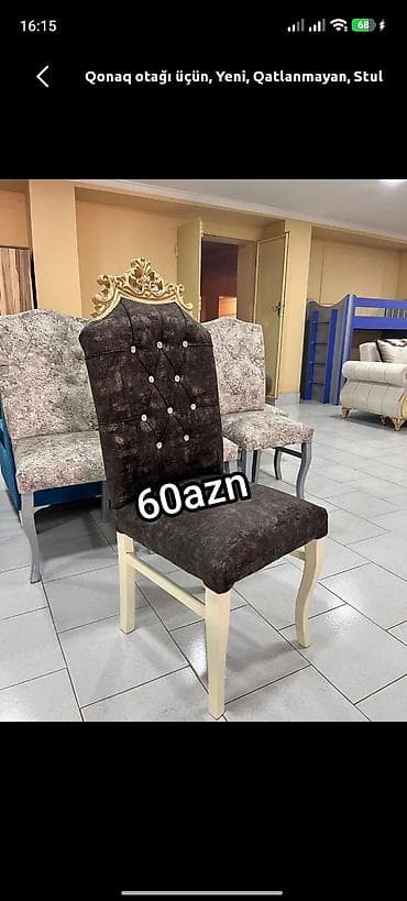qazel tac: Qonaq otağı üçün, Yeni, Qatlanmayan, Stul — 1