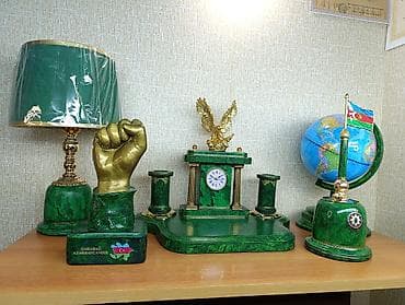 Настольные наборы: Masa üstü premium dəst – malaxit daşının imitasiyası teksturalı — 6