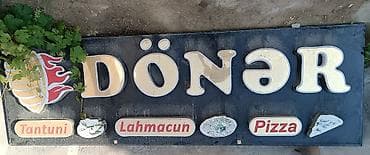 Dönər, Tantuni, Lahmacun və Pizza üçün reklam lövhəsi. isigli 900 at lalafo.az Dönər, Tantuni, Lahmacun və Pizza üçün reklam lövhəsi. isigli 900