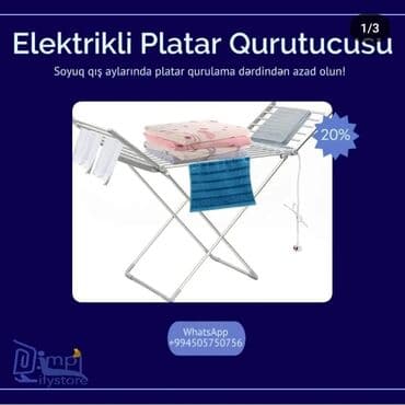 сушилка для белья электрическая: Yenilikçi Elektrikli Paltar Asqısı ilə Sürətli və Keyfiyətli Qurulama! — 1