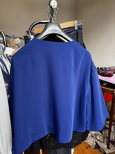 kolej jaket: İPEKYOL qadın qısa jaket 44 razmer - Rəng: parlaq kobalt mavi - — 3