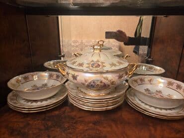 meyvə vitrin: Klassik kəsimli büllur dəst razlasma yolu ilə satlir - 2 ədəd hündür — 10