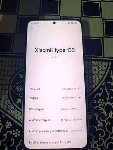 xiaomi note 2: Redmi Note 12, 128 GB, rəng - Mavi — 4