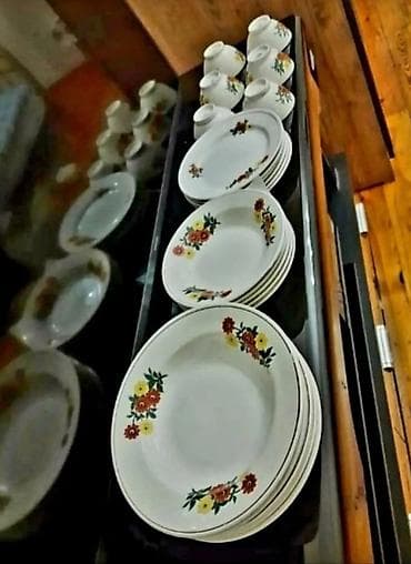 t winner: Boşqablar, 6 ədədli dəst, rəng - Ağ, Keramika, SSRİ — 1