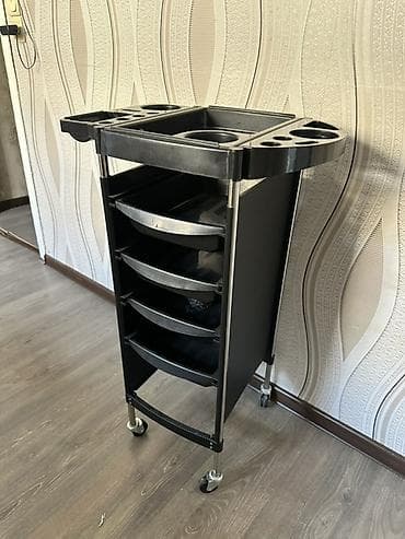 Salon üçün təşkilatçı/ustanın servis arabası - Rəng: qara - Material — 3