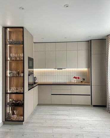 qaz pecu: Sifarişlə mətbəx dəsti, Özü çəkən petlələr, MDF, Kredit yoxdur, Pulsuz çatdırılma — 3