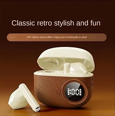 redmi note 7 ekran: Yeni Simsiz (Bluetooth) Qulaqcıqlar, AIR MUSIC, rəng - Bej — 3