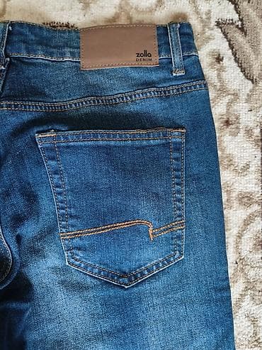 Cinslər: Zolla brendi. Kişilər üçün cins (jeans) denim şalvar. Yenidir — 9