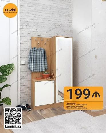 Dəhliz dolabı – La Mini - Ölçülər: D 40 × H 200 × U 90 sm - Geniş tam — 1