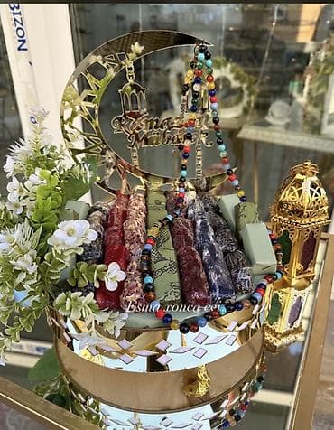 mektebli xoncalari: Ramazan və dini bayramlar üçün hədiyyəlik xonça kompozisiyaları - — 3