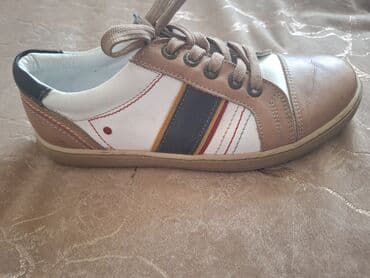 детские кожаные кроссовки: Uşaq üçün günlük idman ayaqqabısı - Model: bağlamalı və yan tərəfdən — 2