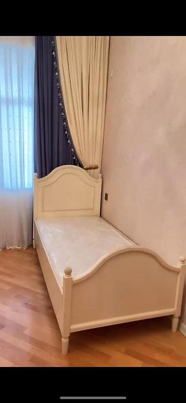 90: Təknəfərlik çarpayı, Bazalı, Matras ilə, Siyirməsiz — 2