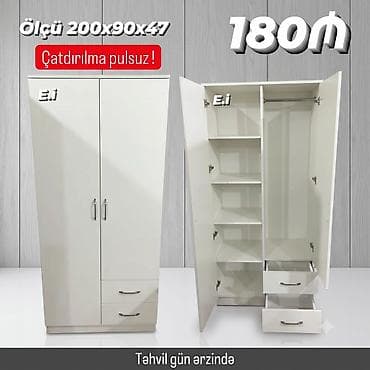 skaf: 2 Qapılı Dolab 180Azn💥 ✔️Rəng seçimi var Ölçü 200x90x47 ✔️ Şəhər — 2