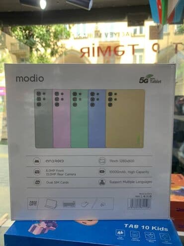 Другие планшеты: Qapıda ödəniş.Modio 5g vifi dəstəyi 8 mp ön, 13 mp arxa kamera iki — 1