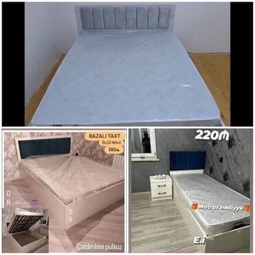 açılıb bağlanan yataq: İkinəfərlik çarpayı, Bazalı, Matras ilə — 1