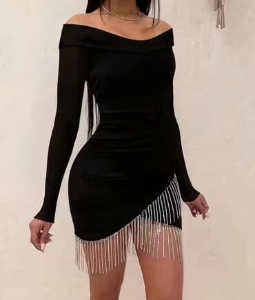 12 yasli qizlar ucun ziyafet geyimleri: Qara rəngdə şıq gecə geyimləri kolleksiyası - 2 hissəli dəst — 3