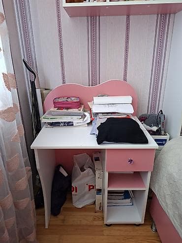 Мебель: Uşaq/yeniyetmə otağı üçün mebel dəsti - Rəng: açıq çəhrayı–ağ — 4