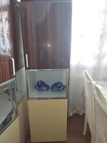 ucuz paltar dolabi: Vitrinli bufet/dolap dəsti Qorka satilir 180man ikisi birlikdə təzədən — 2