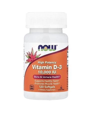 NOW Vitamin D-3, 10,000 IU (120kapsul)