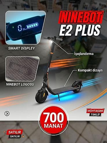 atv plyus: Ninebot E2 Plus elektrik skuter - Kompakt və yüngül dizayn - Smart — 2
