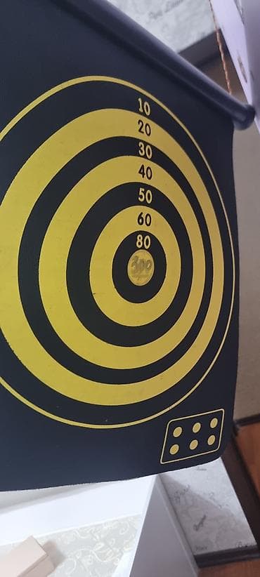 Darts: Maqnitli dart taxtası – asma rulon tipli model. - İkitərəfli qara — 2
