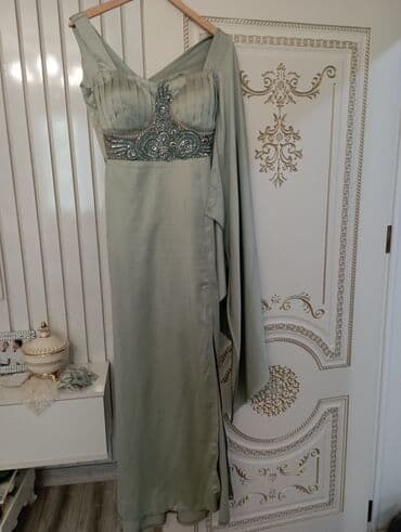 буквы из пенопласта на свадьбу: Zərif ziyafət/libas - Rəng: açıq yaşıl, atlas parıltılı parçadan - — 1