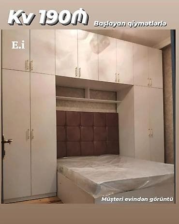 servant mebel: Dolab + Taxt dəsti – dizayn və qüsursuz istehsal - Yataq otağı üçün — 1