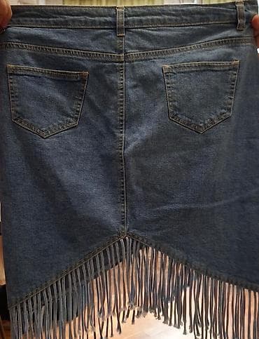 Личные вещи: Cins ətək – püsküllü dizayn - Material: orta qalınlıqda mavi denim — 2