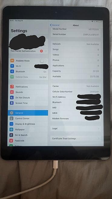 atouch tablet se pro: Apple iPad (Model MD792X/A) – 32 GB Xüsusiyyətlər: - Yaddaş: 32 GB — 1