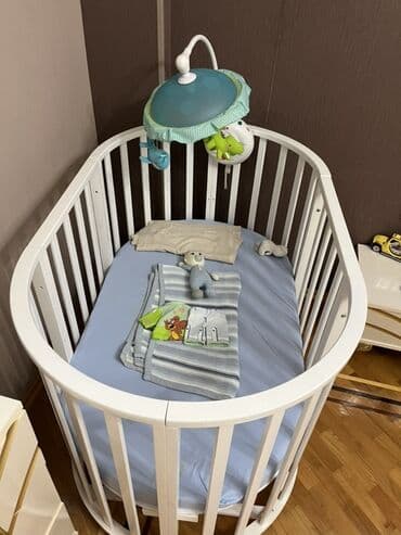 hasar üstü: Oğlan və qız üçün, Yeni, Yumru, Beşik, Dəst ilə, Matras ilə, Yellənmə mexanizmsiz — 1