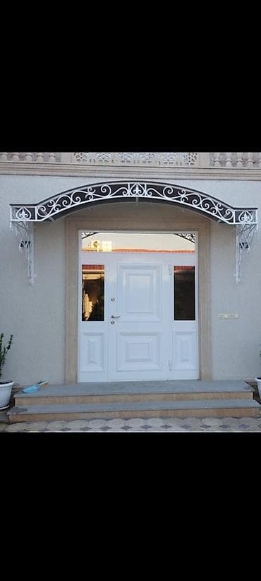 Dəmir-betonasman oğra qapı üstü vizor/şəbəkəli pənah – dekorativ metal