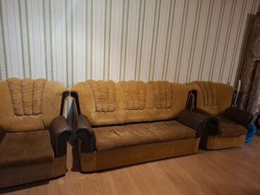 İşlənmiş, Divan, 2 kreslo, Divan, Açılan