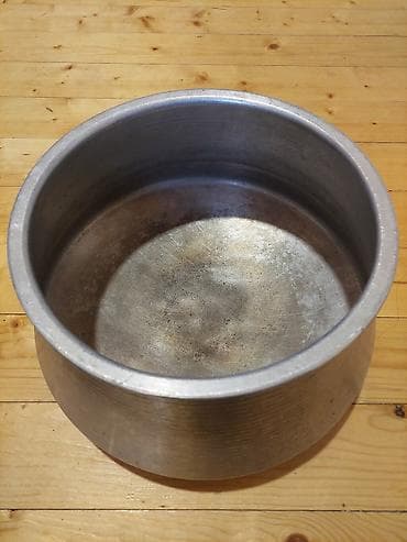 aluminum list: Qazan, rəng - Gümüşü, Alüminium, 5-dən çox l, 34 sm, SSRİ — 1