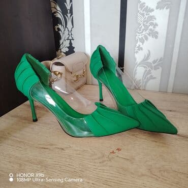 Tuflilər, Ölçü: 37, rəng - Yaşıl, İşlənmiş