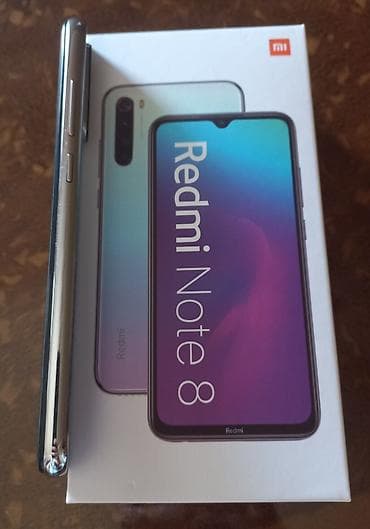 iphone telefon ikinci el: Redmi Note 8, 64 GB, rəng - Ağ, Barmaq izi — 6