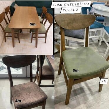 Masa və oturacaq dəstləri: Mətbəx üçün, Yeni, Açılmayan, Dördbucaq masa, 4 stul — 2