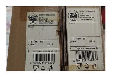 acar dəsti: Boşqablar, 12 ədədli dəst, Farfor, Çexiya — 6