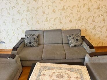 qoz sındıran: Qonaq otağı mebel dəsti - Material: MDF/laminat kombinasiyası, tünd — 7