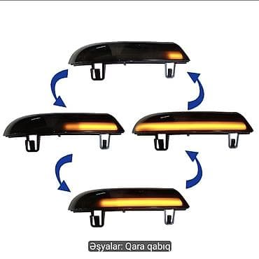 kia optima stopu: Mashin güzgüsü üçün dinamik dönmə siqnalları (LED) – qara korpus — 5
