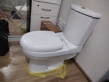 hamam ucun tulpan: Unitaz – komplekt - Korpus: ağ rəngli, klassik dizaynlı — 1