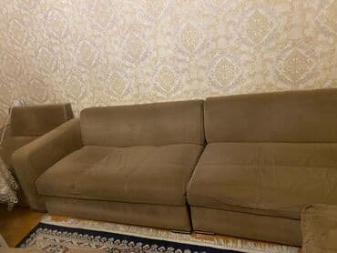 islenmis divan kreslo satiram: Bazali divandır kunc divandır yaxşı veziyyetdedir — 4