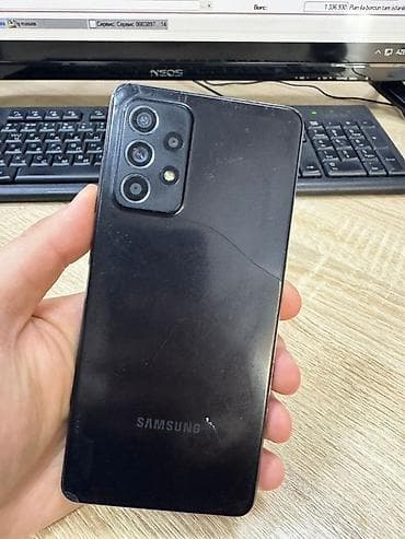 type c: Samsung Galaxy A52, 256 GB, rəng - Qara, Barmaq izi — 6