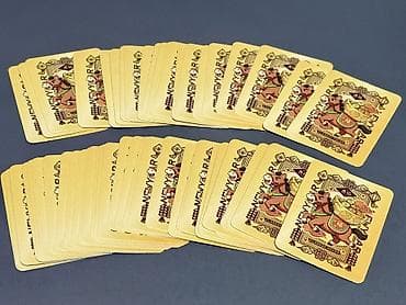 kart oyun: Mini “Classic Poker” oynaq kart dəsti - Mövzu: Çin Yeni ili – qızılı — 9