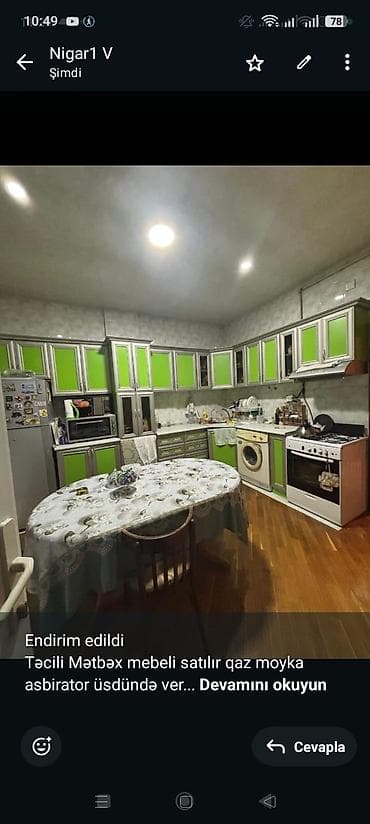 Endirim edildi Təcili Mətbəx mebeli satılır qaz moyka asbirator