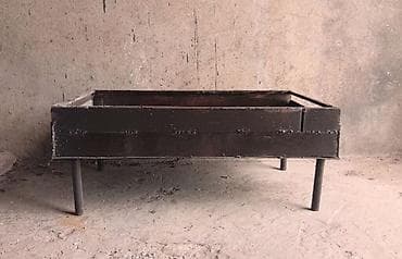Bağ evi və bağ üçün hərşey: Metaldan hazırlanan iri ölçülü manqal/soba ocağı - Material: qalın — 3
