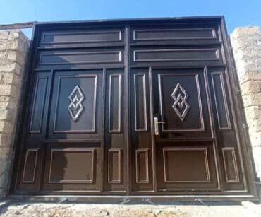 купить железные ворота: Железо Дворовые ворота, С дверью — 12