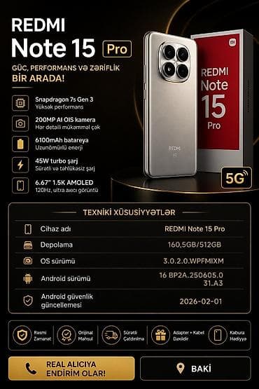 rog ally x: Redmi Pro, 512 GB, rəng - Gümüşü, Zəmanət — 2